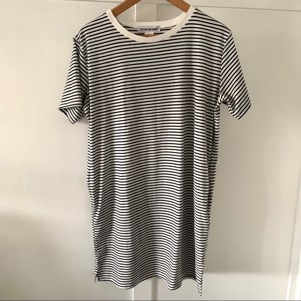 Black and white striped t-shirt dress!